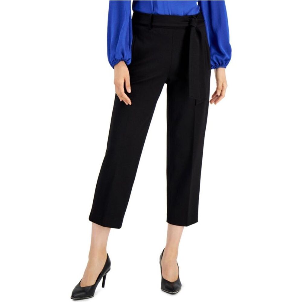 bar III Womens Side Pocketed Straight Leg Cropped Capri Casual Pants, NWT
